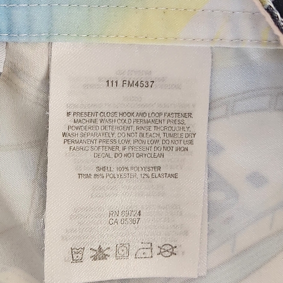 COLUMBIA CARGO SHORT PFG mens‎ 38W OMNI SHIELD Fish Print Board Blue Yellow Pink - Picture 10 of 12